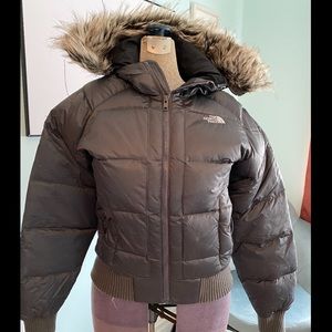 The North Face Fur Hood Bomber Jacket